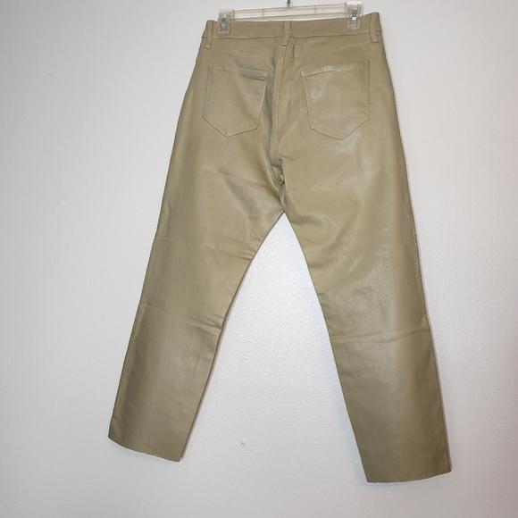 NEW L'AGENCE Sada Slim Straight Leg Cropped Jeans Khaki Trendy Luxury Summer - Picture 6 of 11